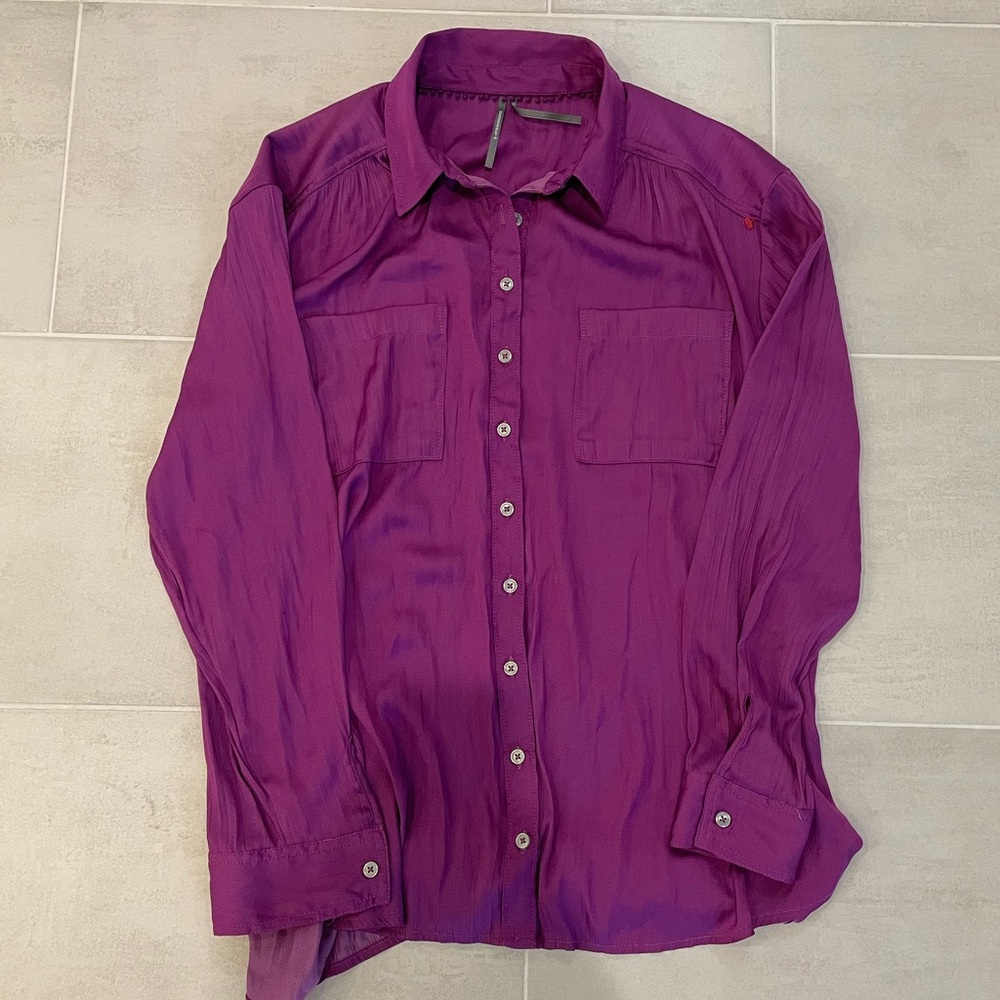 Anthropologie purple blouse